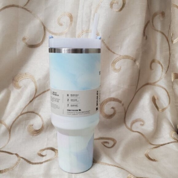 NWT Stanley Quencher H2.0 FlowState Tumbler 40oz | Cool Serene Brushstrokes - Picture 4 of 8